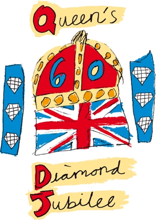 The Queen's Diamond Jubilee - The Queen's Diamond Jubilee emblem, designed by 10-year-old Katherine Dewar, from Chester