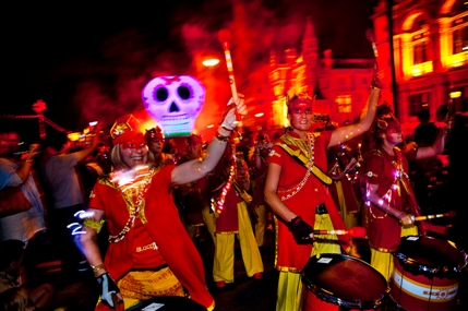 Mayor's Thames Festival - Bloco Fogo at Mayor's Thames Festival 2010, photo by Barry Lewis