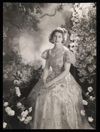 Queen Elizabeth II by Cecil Beaton: A Diamond Jubilee Celebration - Princess Elizabeth at Buckingham Palace, March 1945, Cecil Beaton, copyright V & A images