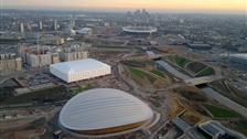 London 2012 Olympic Park - Aerial view over the Olympic Park  by Jason Hawkes, Rex Features