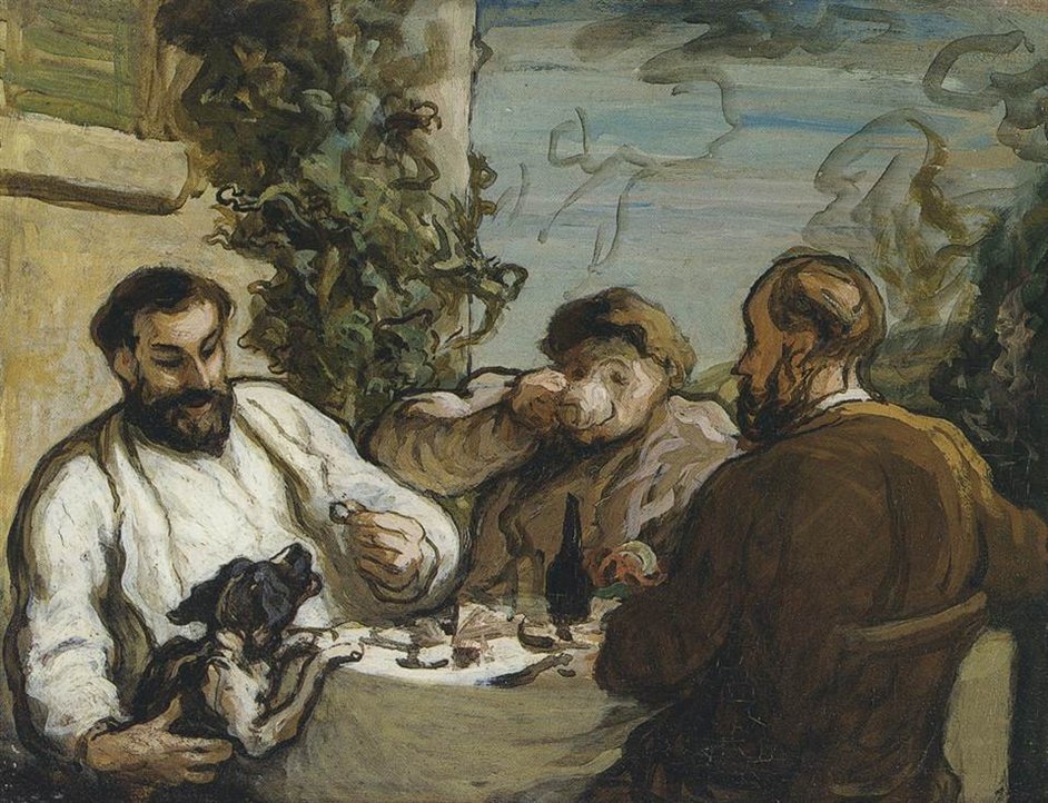 Honore Daumier - Honore Daumier, Lunch in the Country, c. 1867-1868. National Museum of Wales, Cardiff © National Museum of Wales Image from LondonTown.com Honore Daumier - Honore Daumier, Lunch in the Country, c. 1867-1868. National Museum of Wales, Cardiff © National Museum of Wales