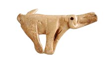Ice Age Art  - Spear thrower made from reindeer antler