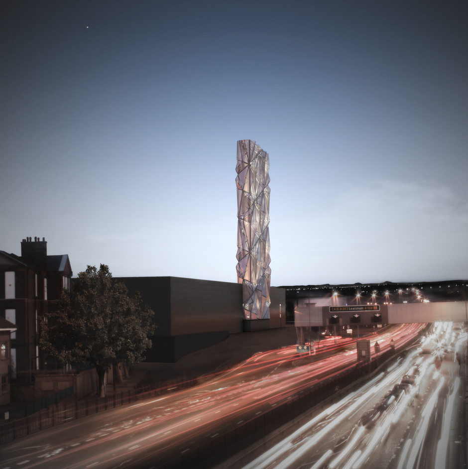 Conrad Shawcross: The Optic Cloak - Conrad Shawcross, Night Rendering of The Optic Cloak, 2015, by CF Moller