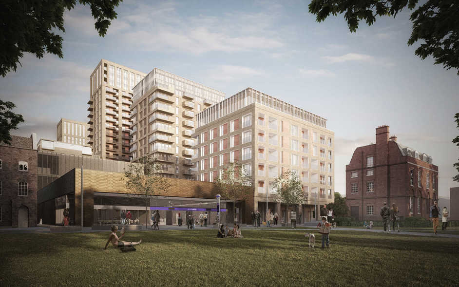 Woolwich Station - Woolwich station - proposed station entrance on Dial Arch Square, 2018