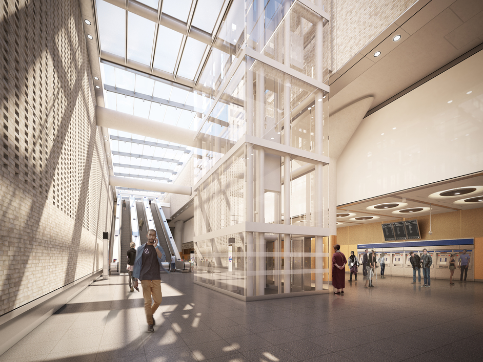 Paddington Tube Station - Paddington Station - Crossrail ticket hall, 2018