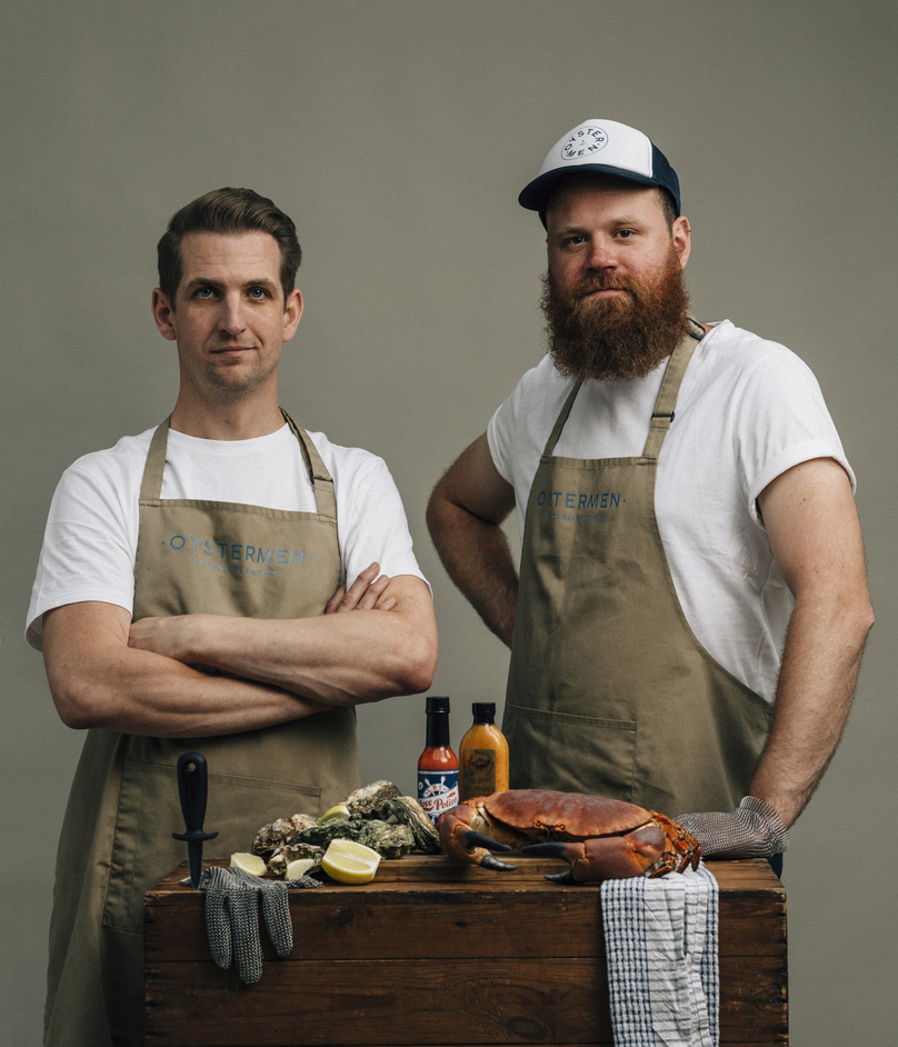 The Oystermen Seafood Bar and Kitchen - The Oystermen Seafood Bar & Kitchen co-founders Matt Lovell and Rob Hampton. Photo: Greg Funnell