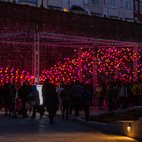 Eccleston Yards: Chromotherapy Christmas hotels title=